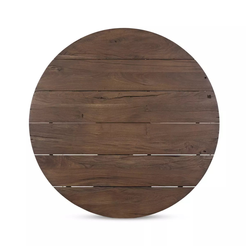 Wide Plank Round Coffee Table