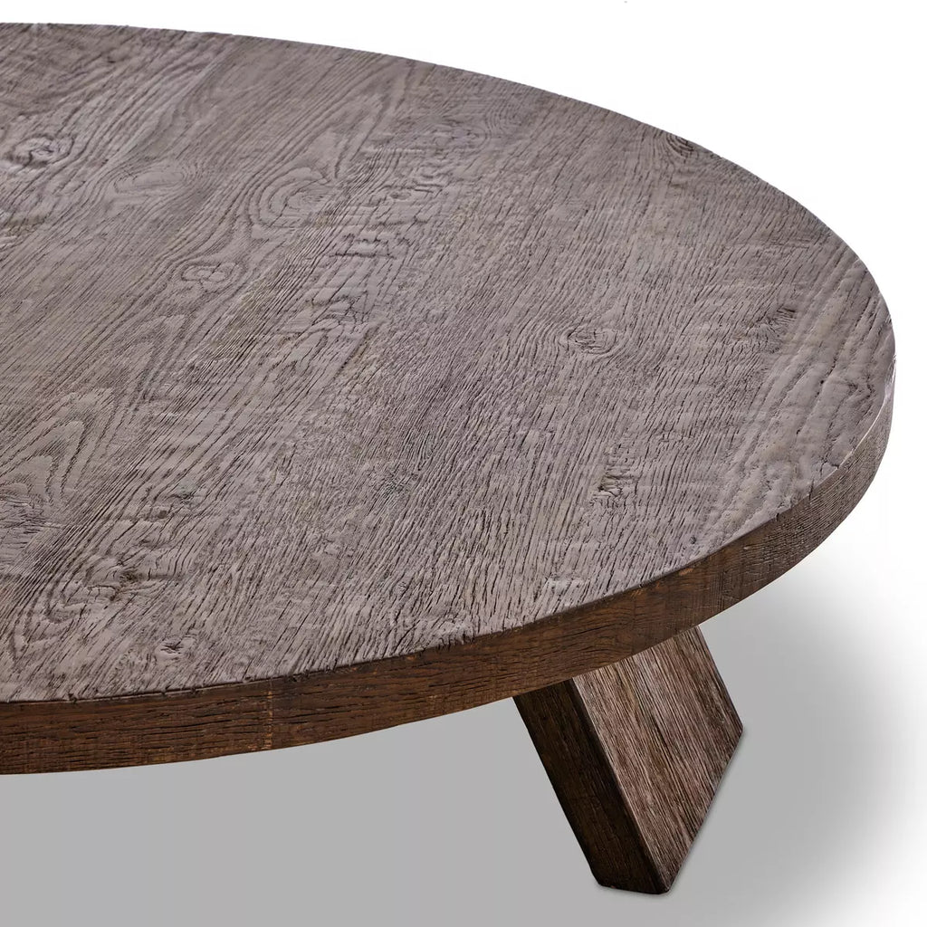 Resawn Oak Round Coffee Table