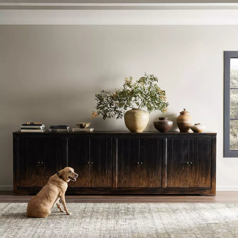 It Takes An Hour Sideboard, Distressed Black