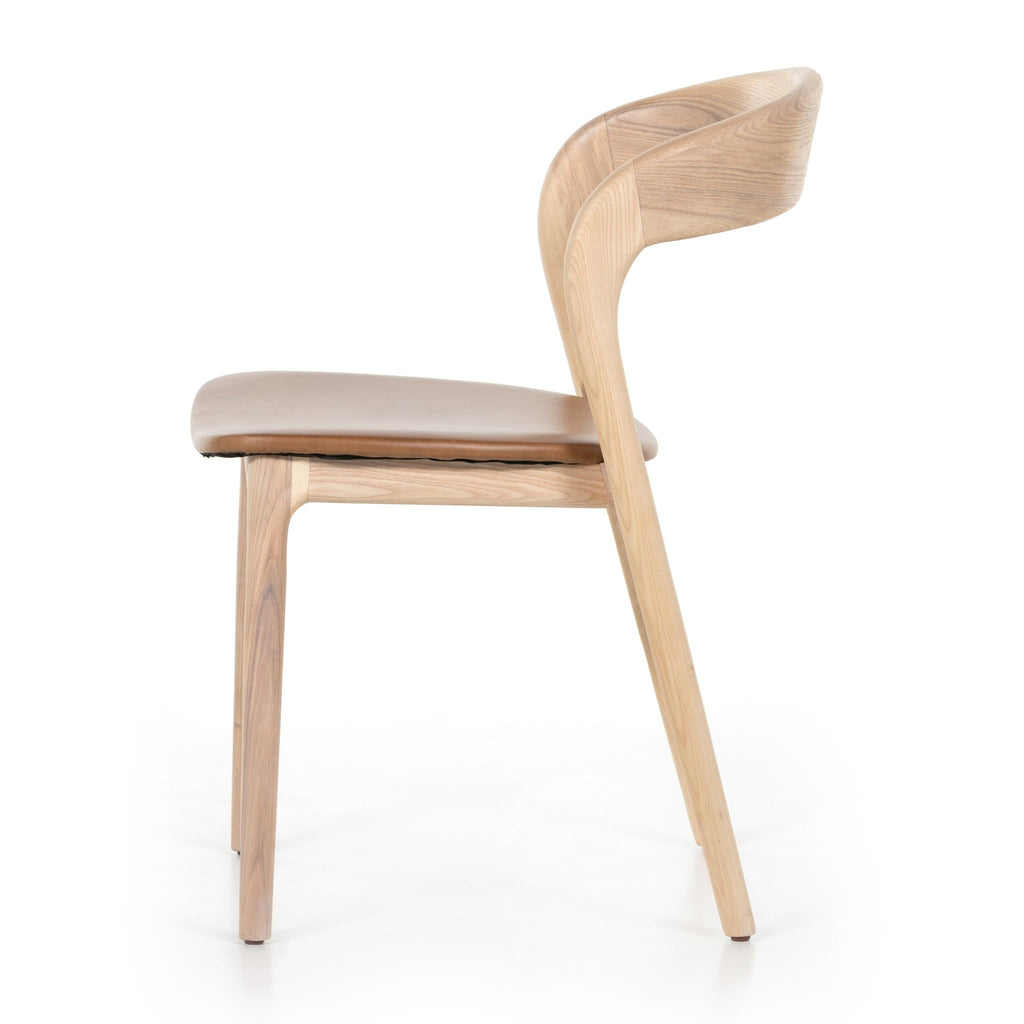 Allston Wood & Leather Dining Chair, Sonoma Butterscotch