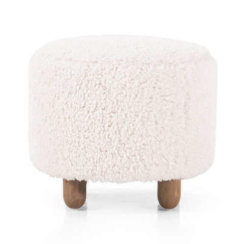 Anya Ottoman, Mongolian Faux Fur, Delivered to You Sooner