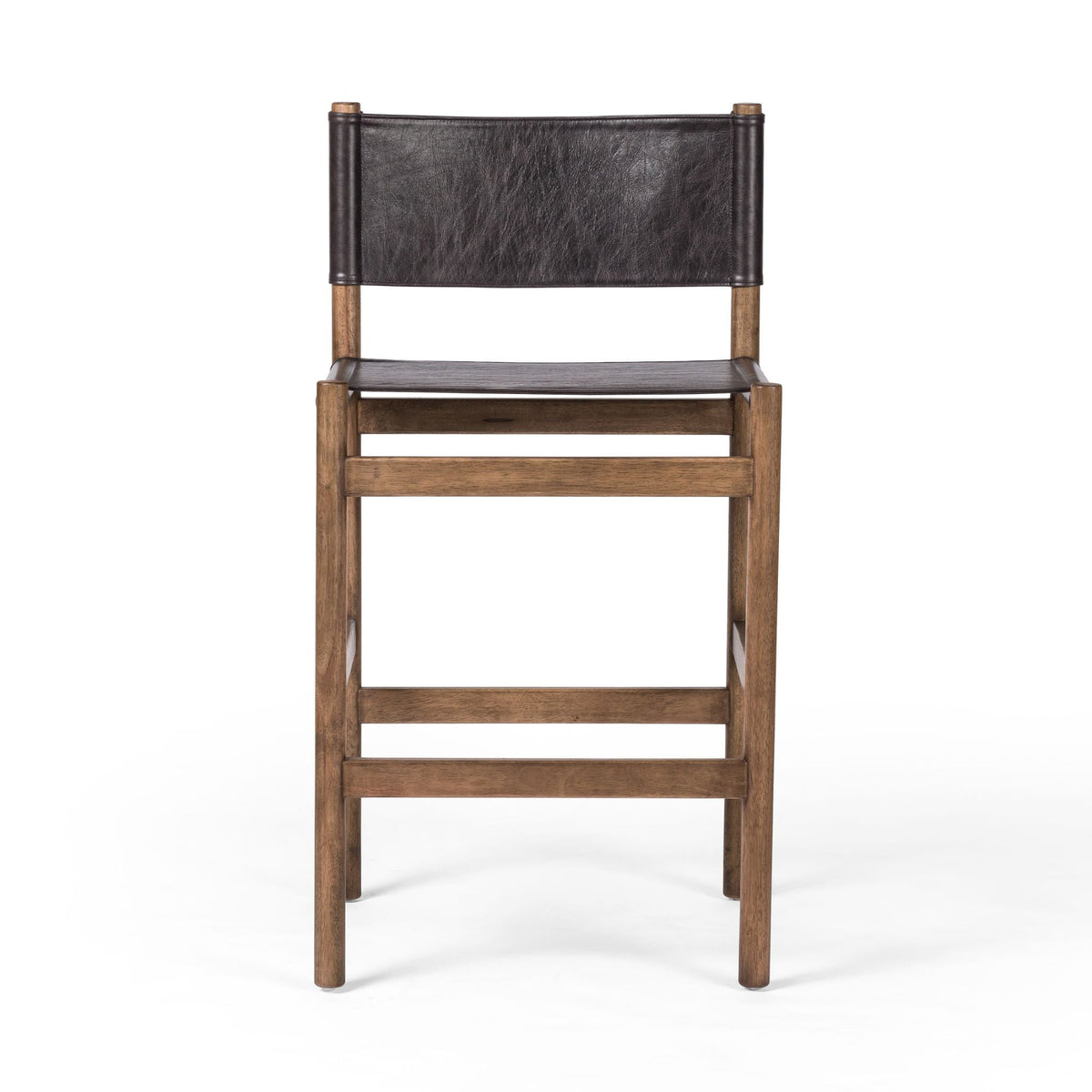 Sling Bar + Counter Stool, Leather Vintage Black