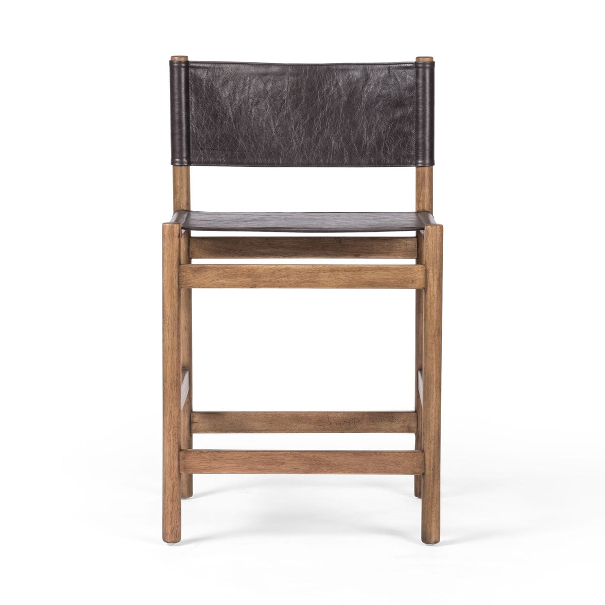 Sling Bar + Counter Stool, Leather Vintage Black