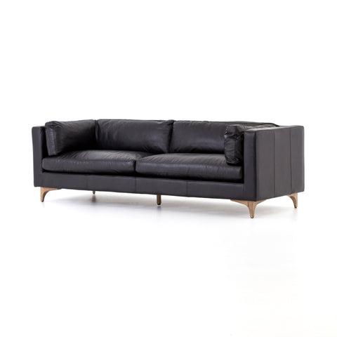 Black Anderson Leather Sofa