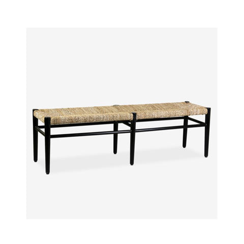 Adler Seagrass Bench, Black and Natural