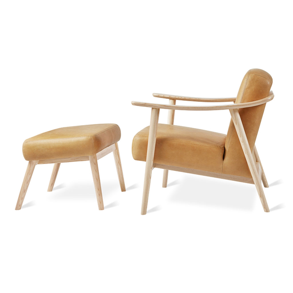 Baltic Chair and Ottoman with Natural Ash Frame