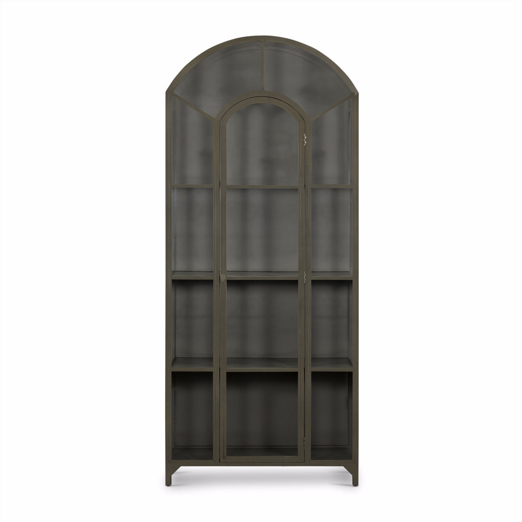 Gunmetal Arched Cabinet