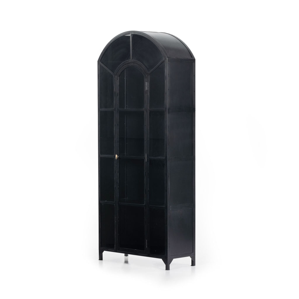Arched Matte Black Cabinet