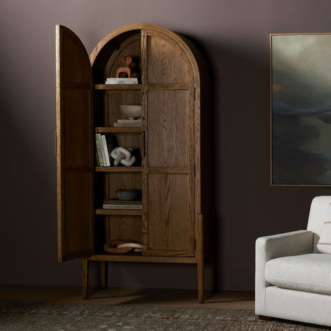 Drifted Oak Arched Cabinet