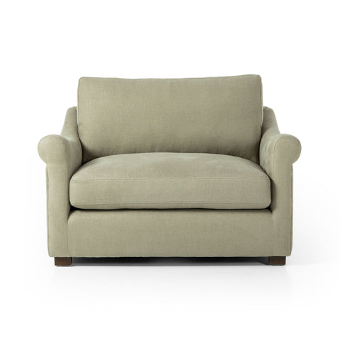 Belgian Linen™ Chair-and-a-Half, Brussels Khaki
