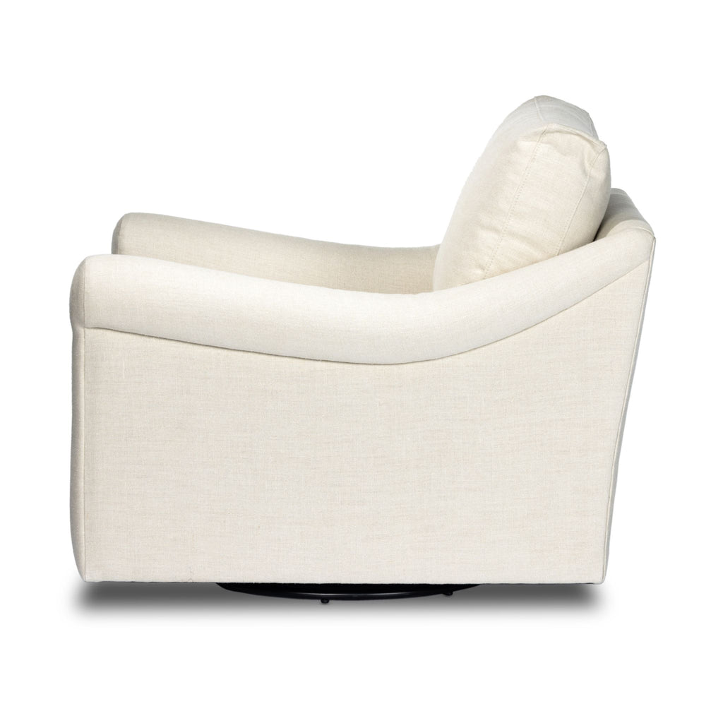 Belgian Linen™ Swivel Chair, Brussels Natural