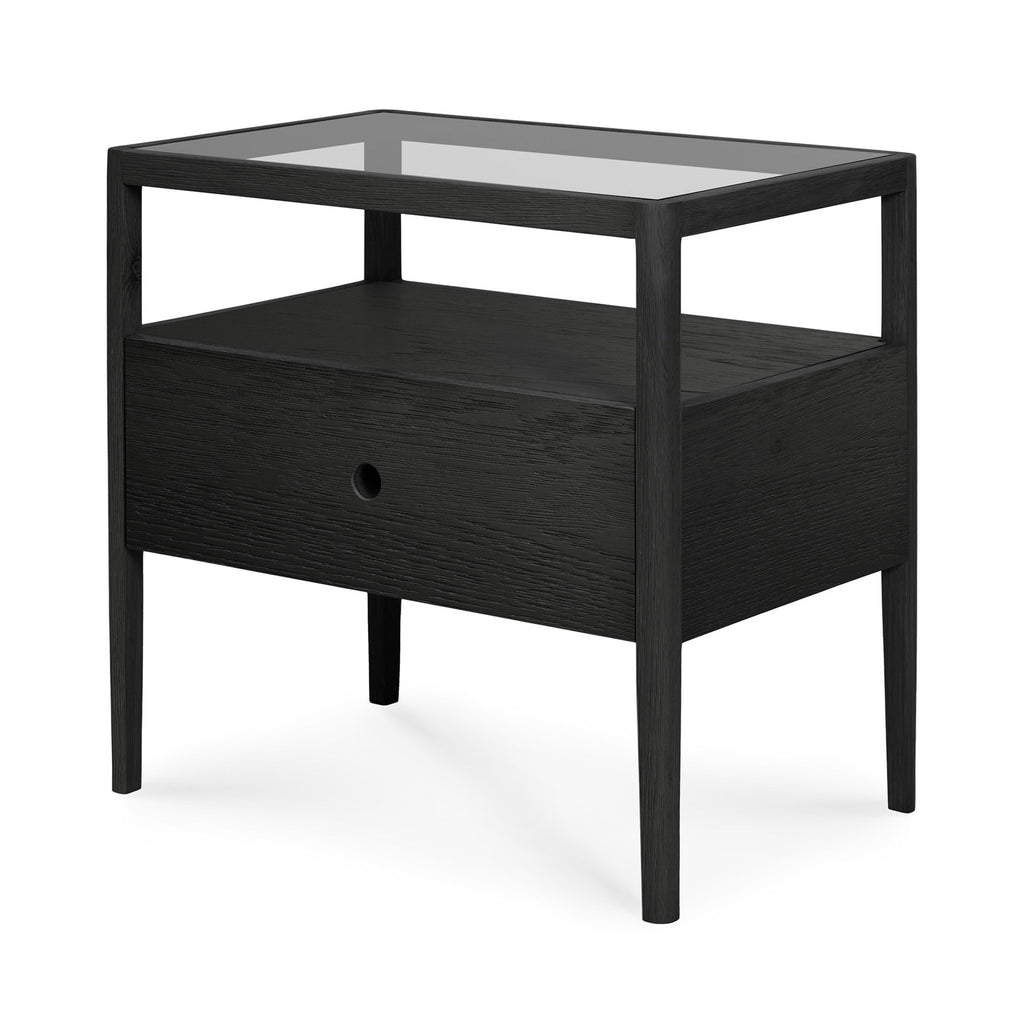 Spindle Bedside Table, Black