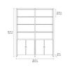 Linea 580022 2-Shelf Storage System 64.5" Wide Modern Shelving Unit