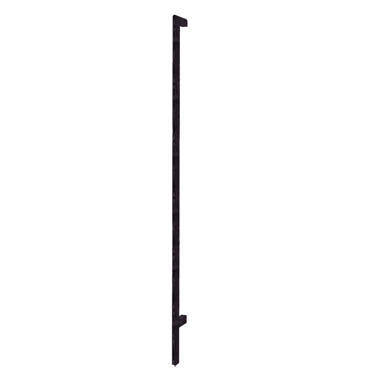 Black metal handle on a white background