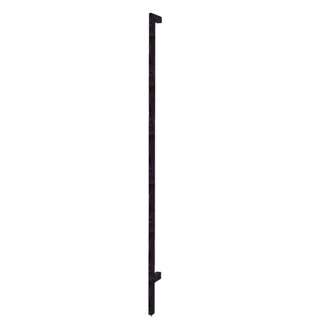 Black metal handle on a white background