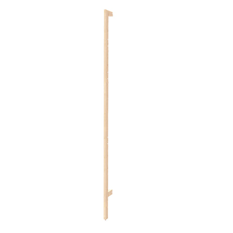 Black metal handle on a white background