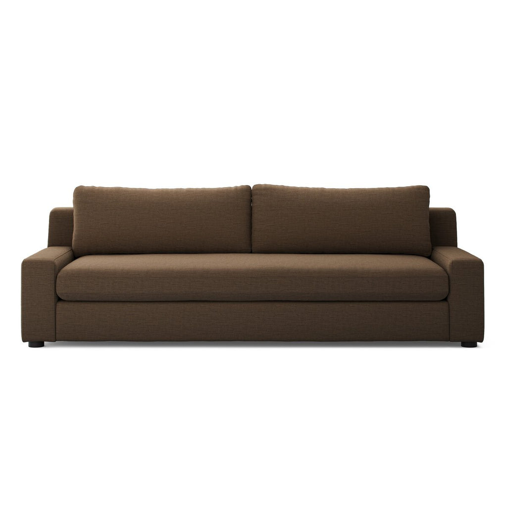 Brown sofa on a white background