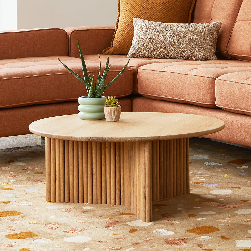Odeon Coffee Table – Sculptural Centerpiece with Column-Inspired Base