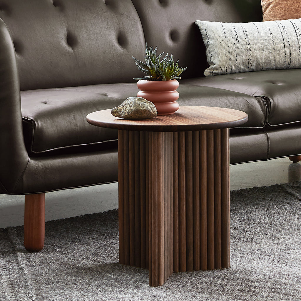 Odeon End Table – Sculptural Modern Side Table with Column-Inspired Design