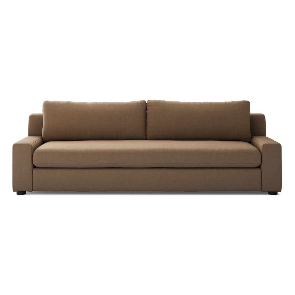 Brown sofa on a white background