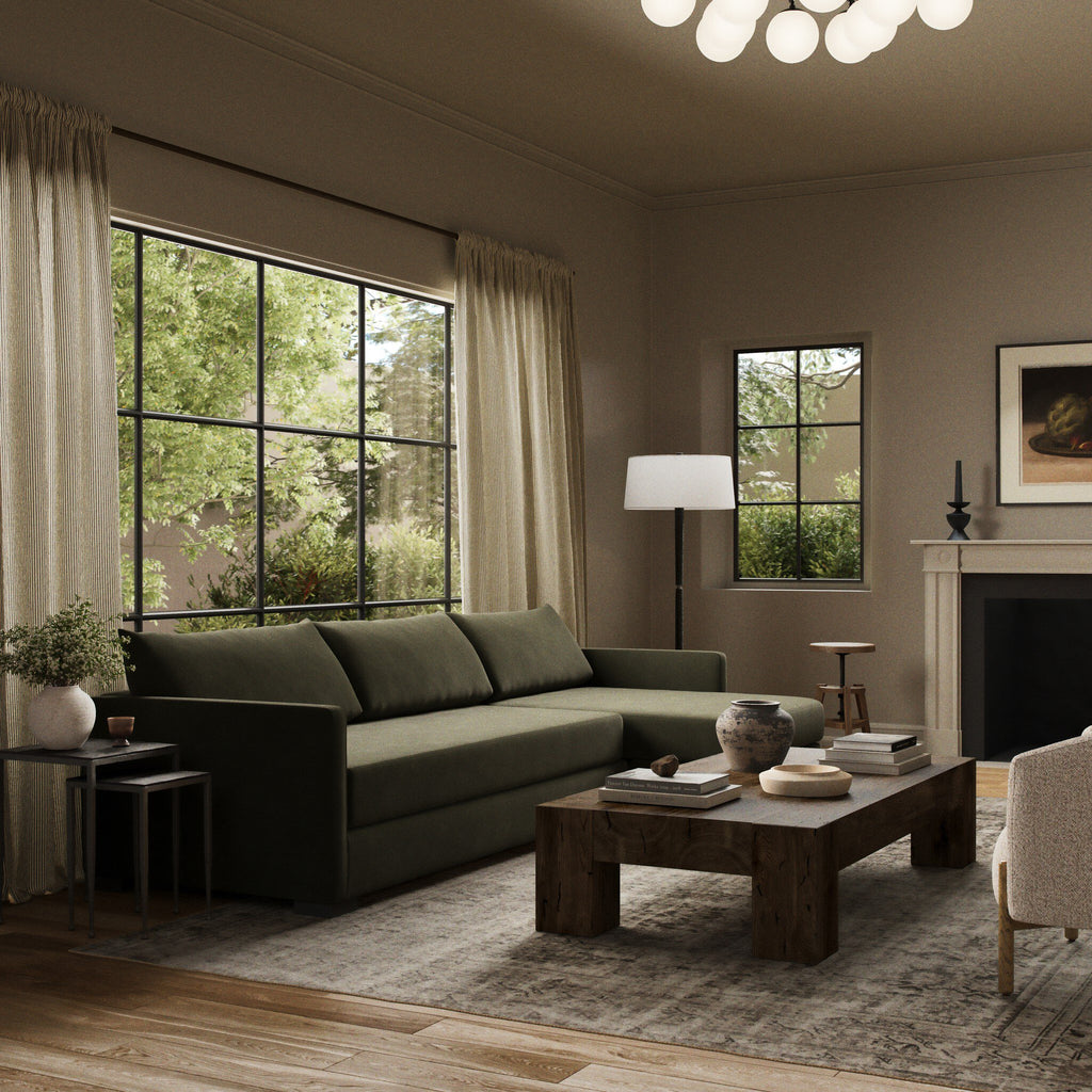 Wickham 2-Piece Sleeper Sectional Sofa with Hidden Storage – Modern Pullout Design