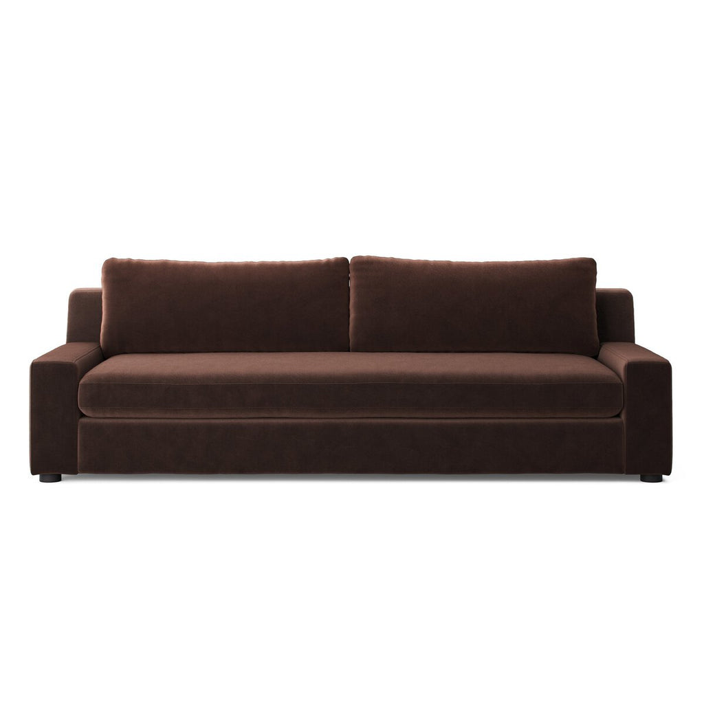 Brown sofa on a white background