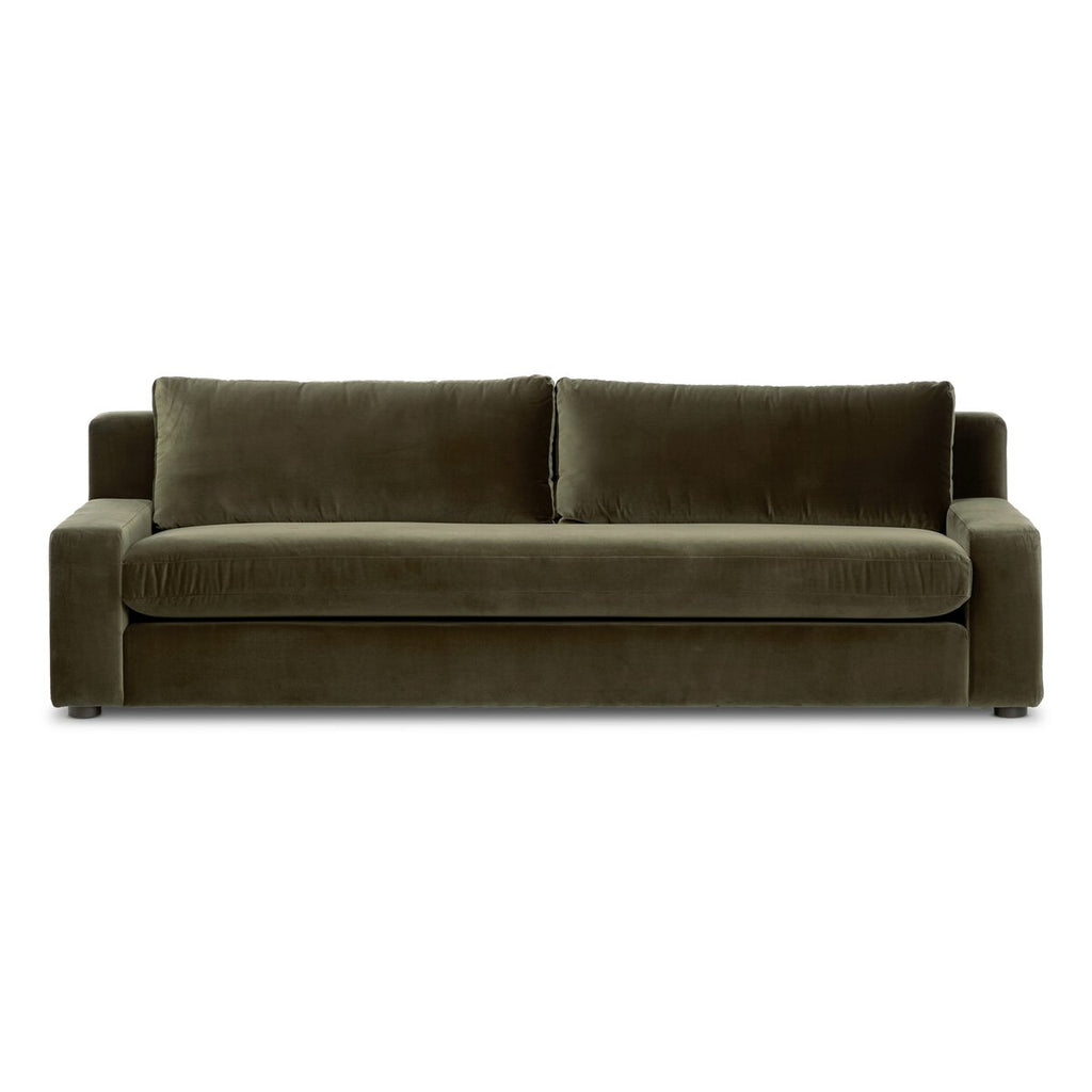 Brown sofa on a white background