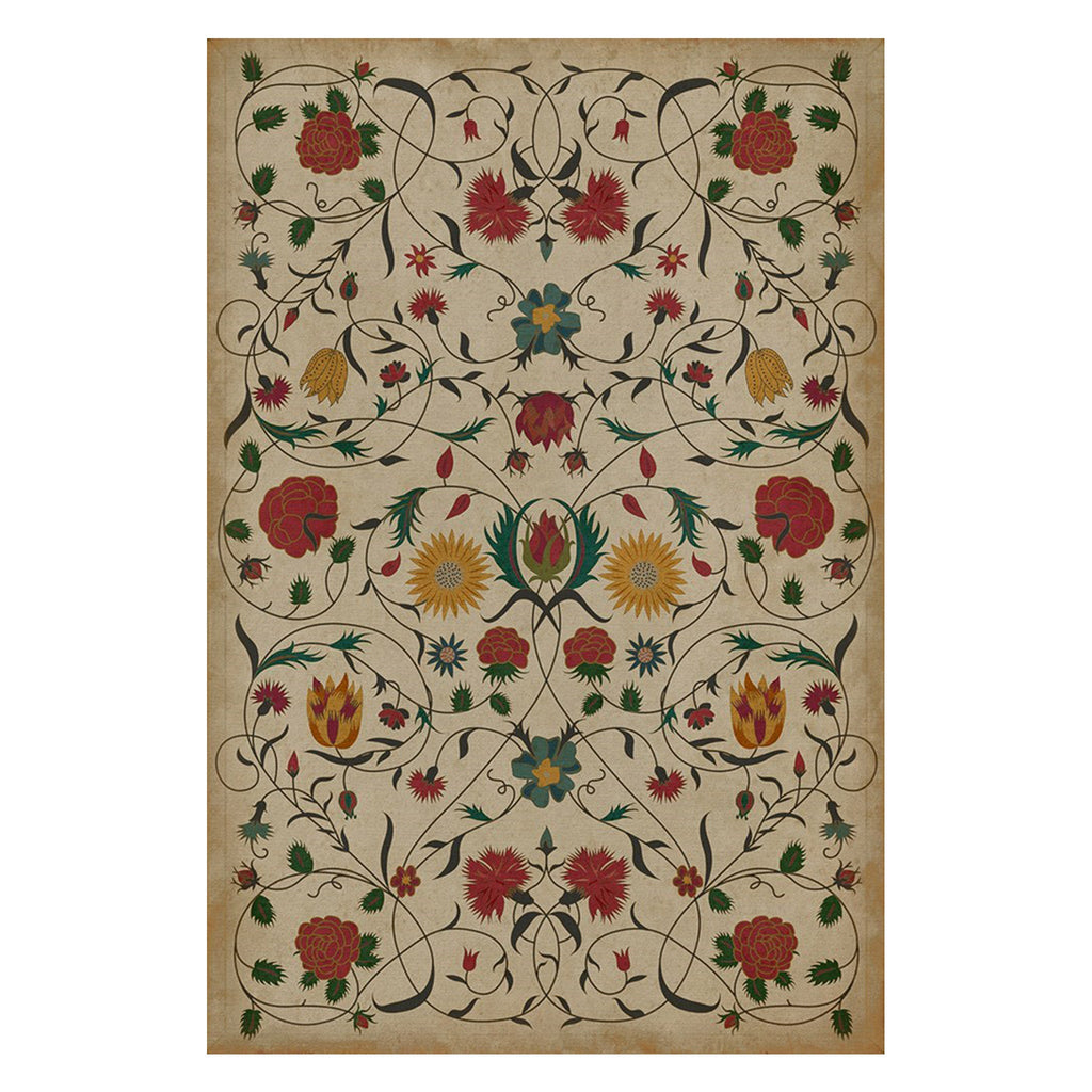 Abigail Vintage Vinyl Floorcloth - Sage InteriorsSpicher and Co