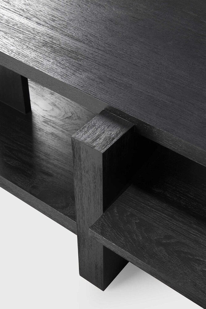 Abstract Coffee Table – Sculptural Black Teak Design - Sage InteriorsEthnicraftCoffee Table