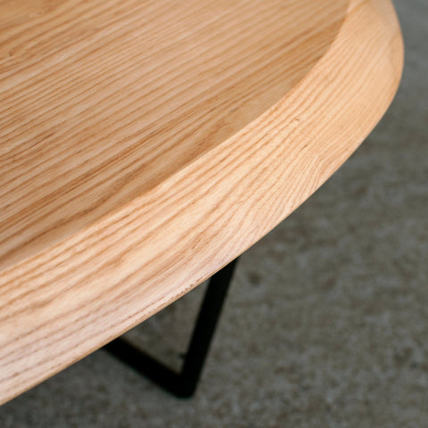 Accents Hull Coffee Table – FSC® Ash Wood with Sculptural Steel Base - Sage InteriorsSage InteriorsCoffee Table