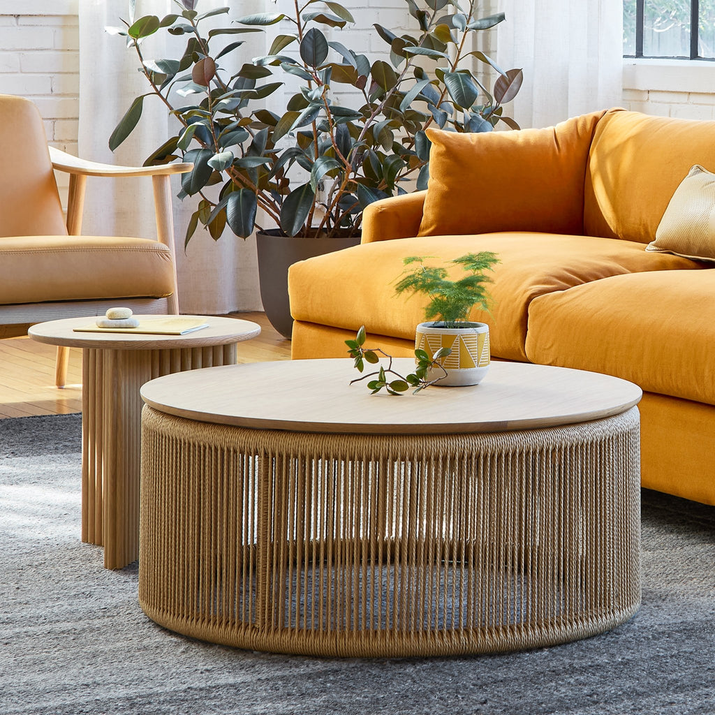 Accents Palma Coffee Table – Danish Cord & American Oak Coastal Modern Design - Sage InteriorsSage InteriorsCoffee Table
