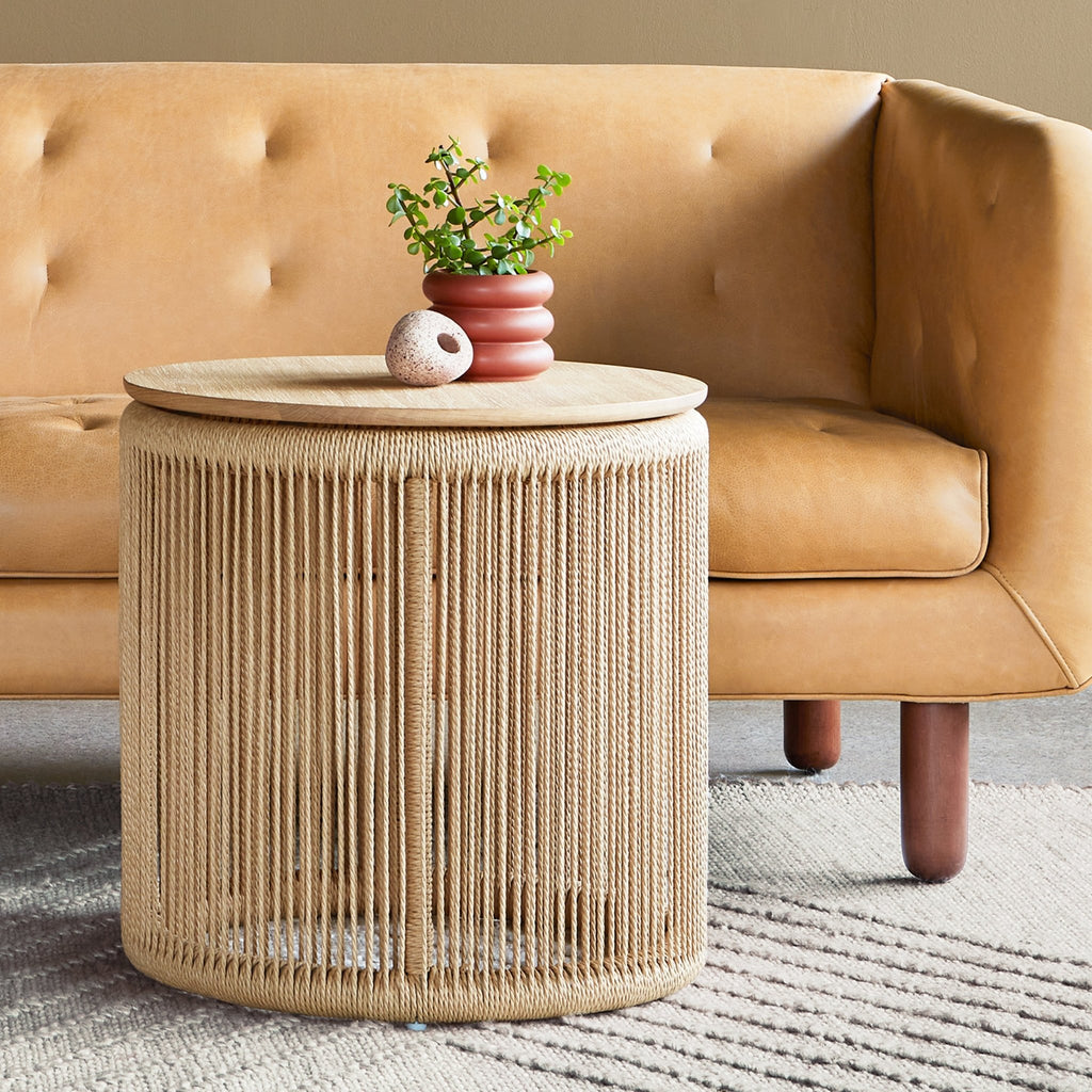 Accents Palma End Table – Danish Cord & American Oak Coastal Modern Accent - Sage InteriorsSage InteriorsEnd Table