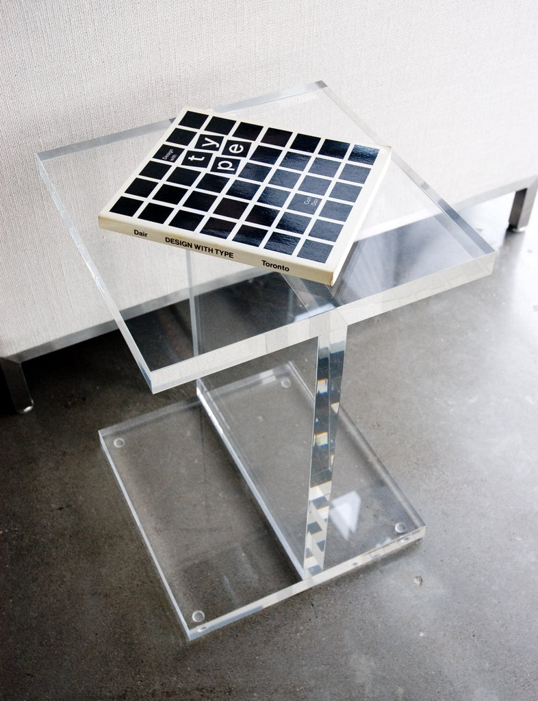 Acrylic I - Beam Accent Table – Clear Polished Modern Minimalist - Sage InteriorsSage InteriorsAccent Stool
