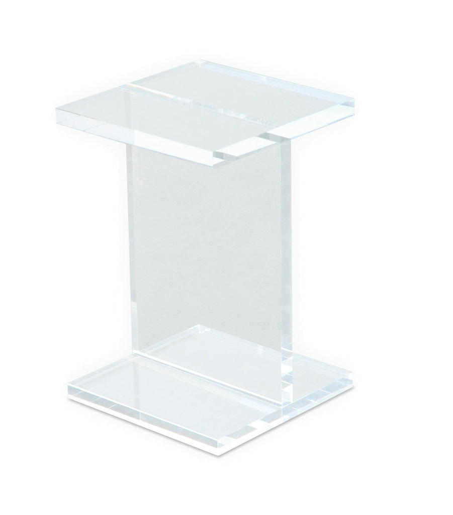 Acrylic I - Beam Accent Table – Clear Polished Modern Minimalist - Sage InteriorsSage InteriorsAccent Stool