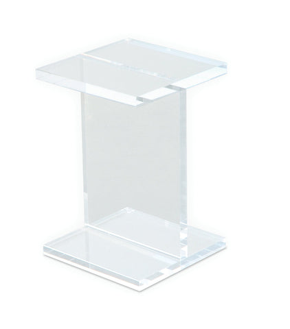 Acrylic I - Beam Accent Table – Clear Polished Modern Minimalist - Sage InteriorsSage InteriorsAccent Stool