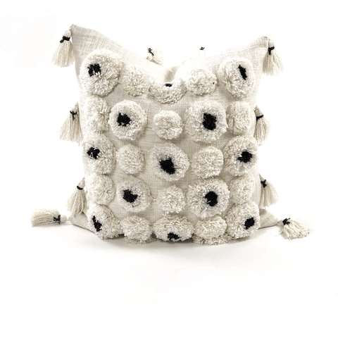 Advik Handmade Pom Pom Pillow - Sage InteriorsBryar Wolf
