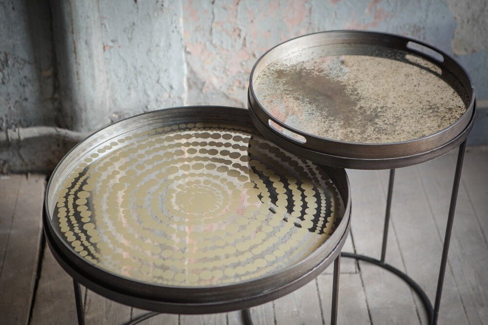 Aged Mirror Tray in Bronze Finish Sage Interiors - Sage InteriorsEthnicrafttray