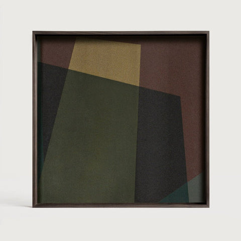Angle Glass Tray Bronze Finish with Layered Motif Sage Interiors - Sage InteriorsEthnicrafttray