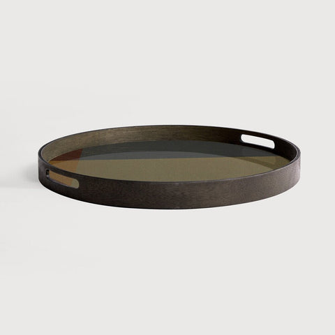 Angle Glass Tray Bronze Finish with Layered Motif Sage Interiors - Sage InteriorsEthnicrafttray