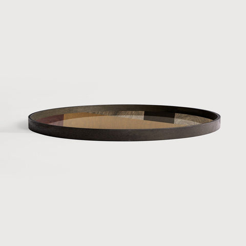 Angle Glass Tray Bronze Finish with Layered Motif Sage Interiors - Sage InteriorsEthnicrafttray