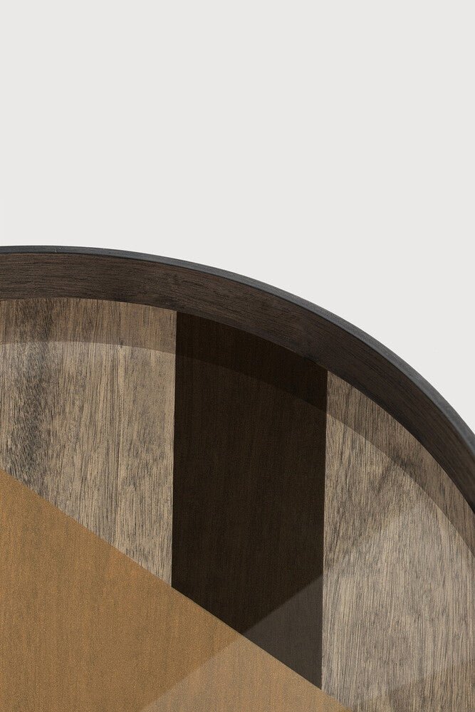 Angle Glass Tray Bronze Finish with Layered Motif Sage Interiors - Sage InteriorsEthnicrafttray
