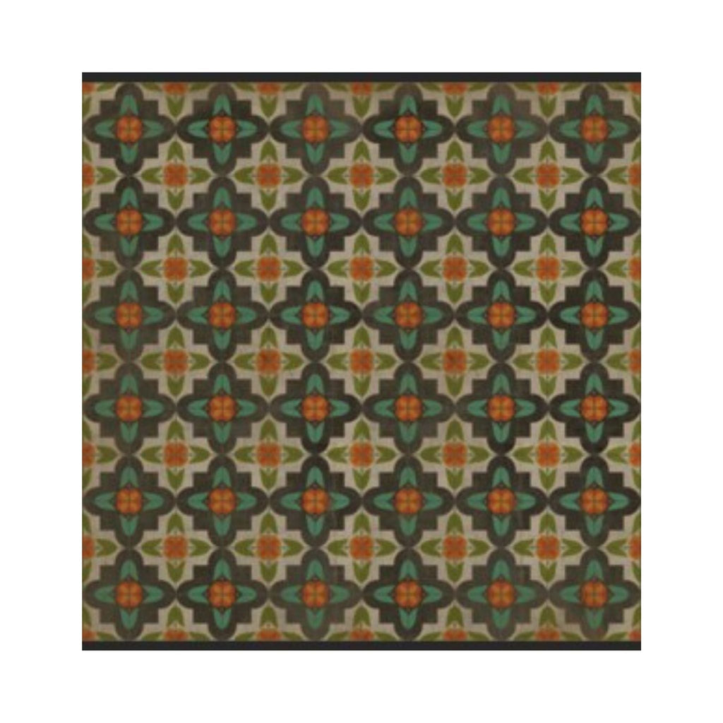 Anna's Garden Vintage Vinyl Floorcloth - Sage InteriorsSpicher and Co