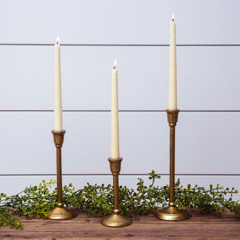 Antiquey Gold Iron Candlesticks (Set of 3) - Sage InteriorsAudrey's Home & Giftcandle stick holder