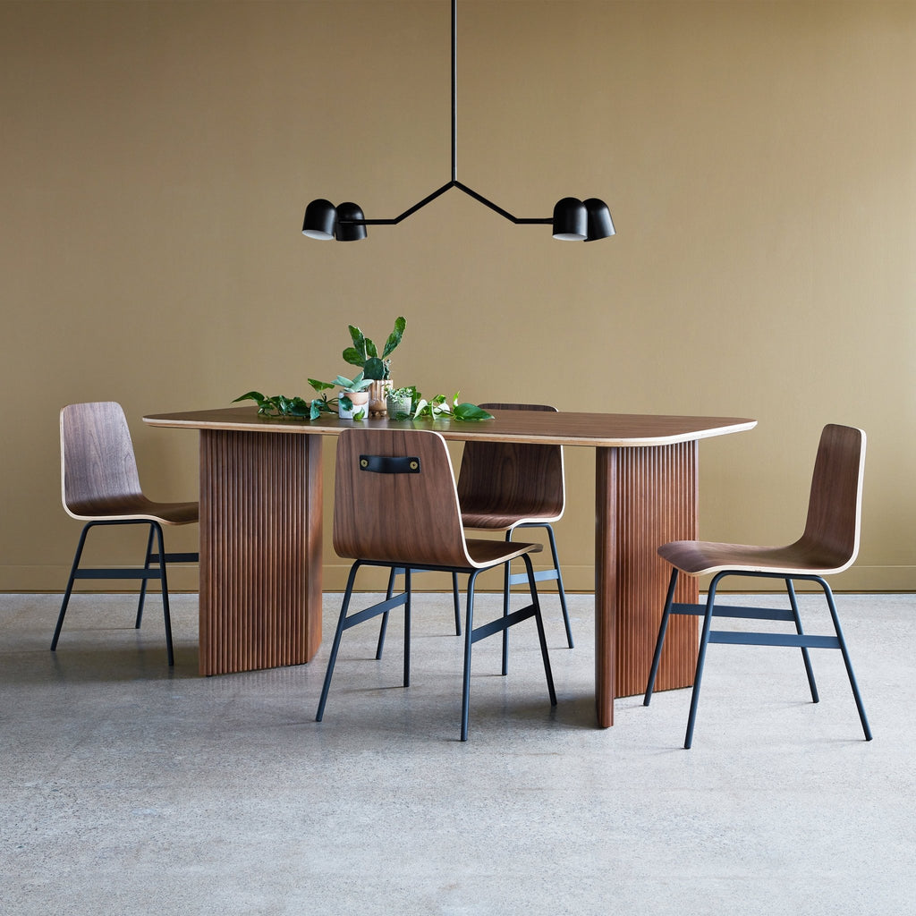 Atwell Dining Table – Rectangular Wood Table with Chevron Base - Sage InteriorsSage InteriorsAtwell Dining Table