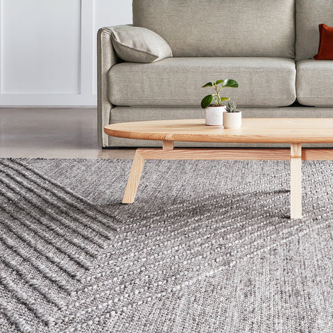 Avro Rug – Hand - Knotted Wool & Viscose with Geometric Texture - Sage InteriorsSage InteriorsAvro Rug