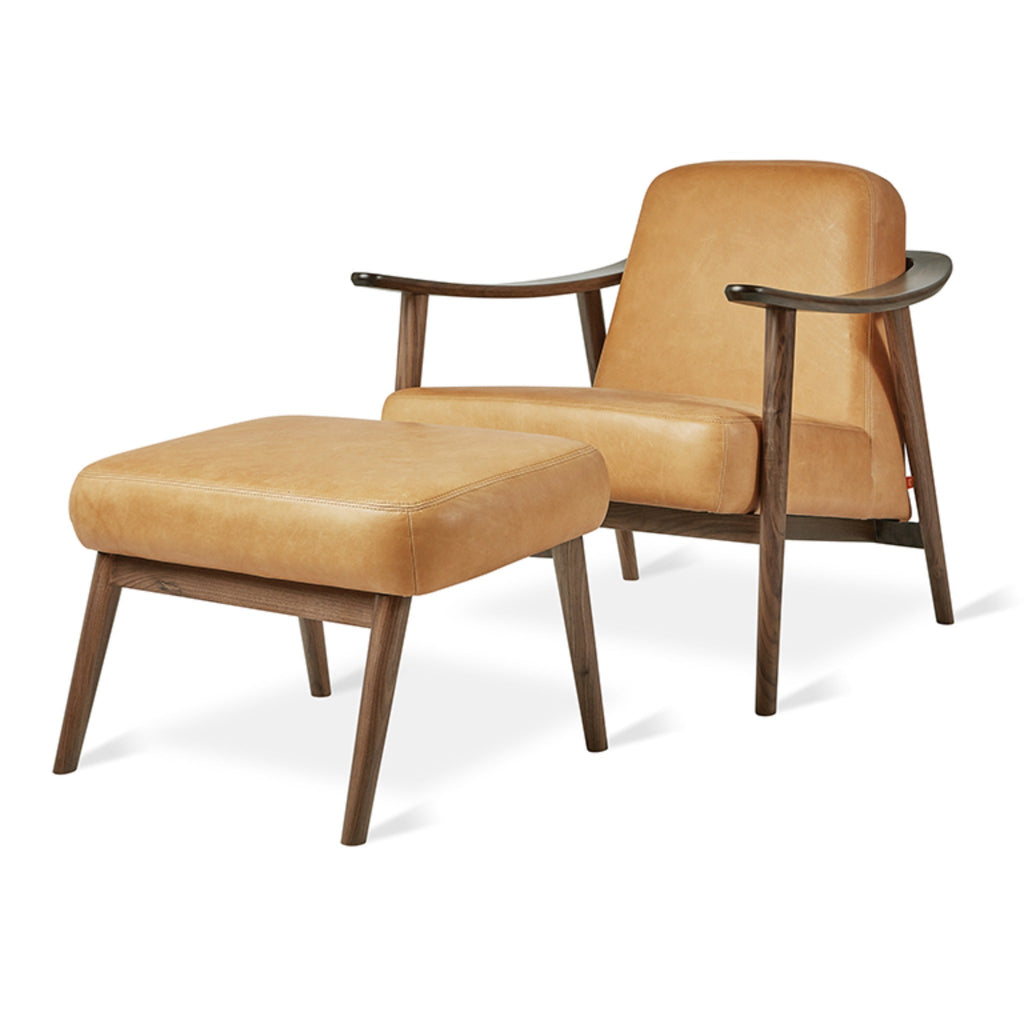 Baltic Chair and Ottoman with Walnut Frame - Sage InteriorsgusChair & Ottoman