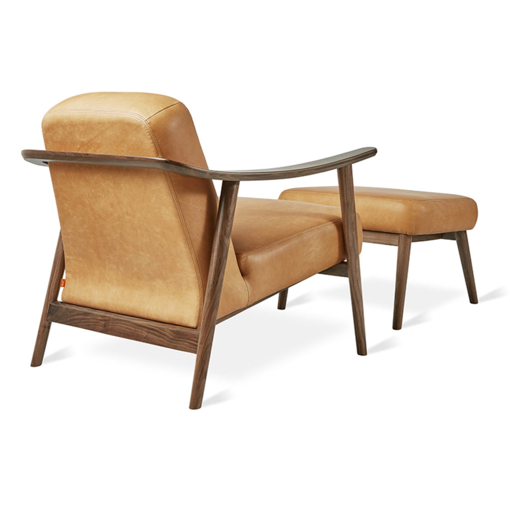 Baltic Chair and Ottoman with Walnut Frame - Sage InteriorsgusChair & Ottoman