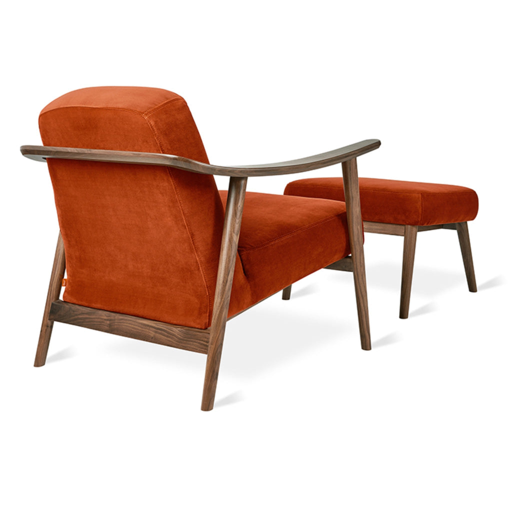 Baltic Chair and Ottoman with Walnut Frame - Sage InteriorsgusChair & Ottoman
