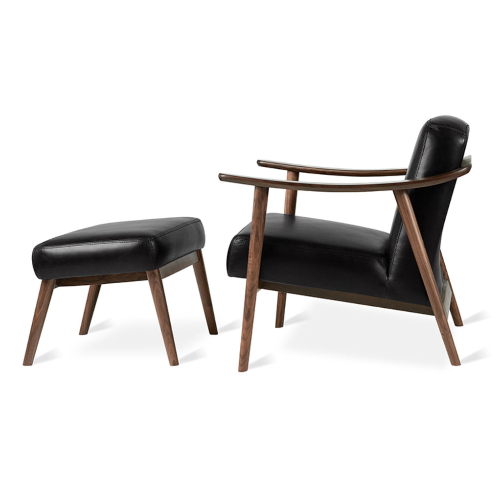 Baltic Chair and Ottoman with Walnut Frame - Sage InteriorsgusChair & Ottoman