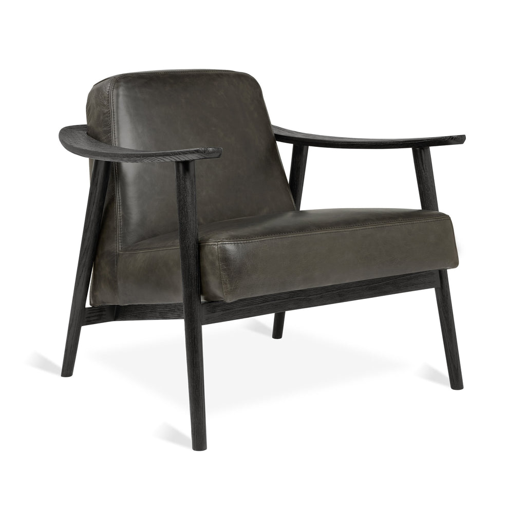 Baltic Leather Chair – Nordic Minimalist Solid Wood Lounge in Leather - Sage InteriorsSage InteriorsChair